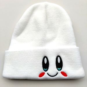 New White Kirby Faced Beanie